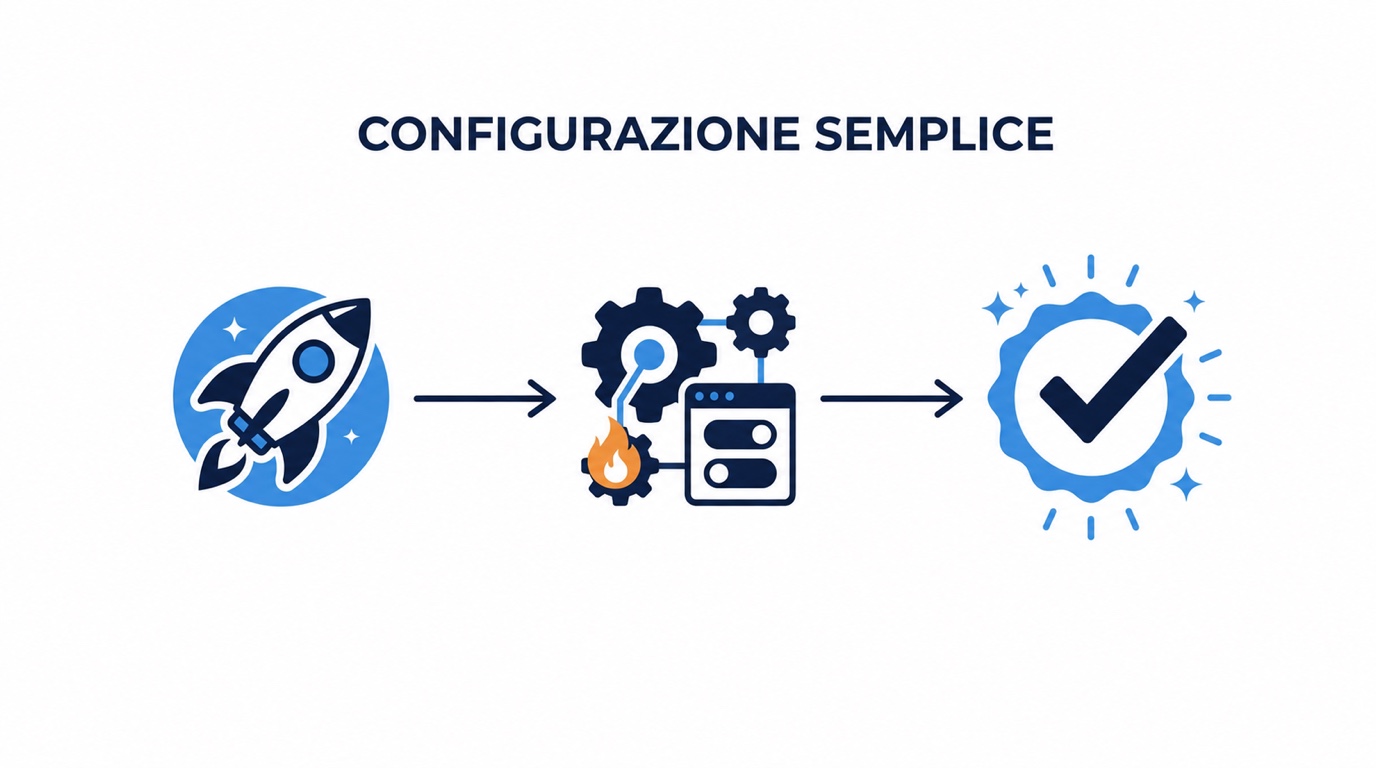 Illustrazione di una configurazione semplice di strumenti video