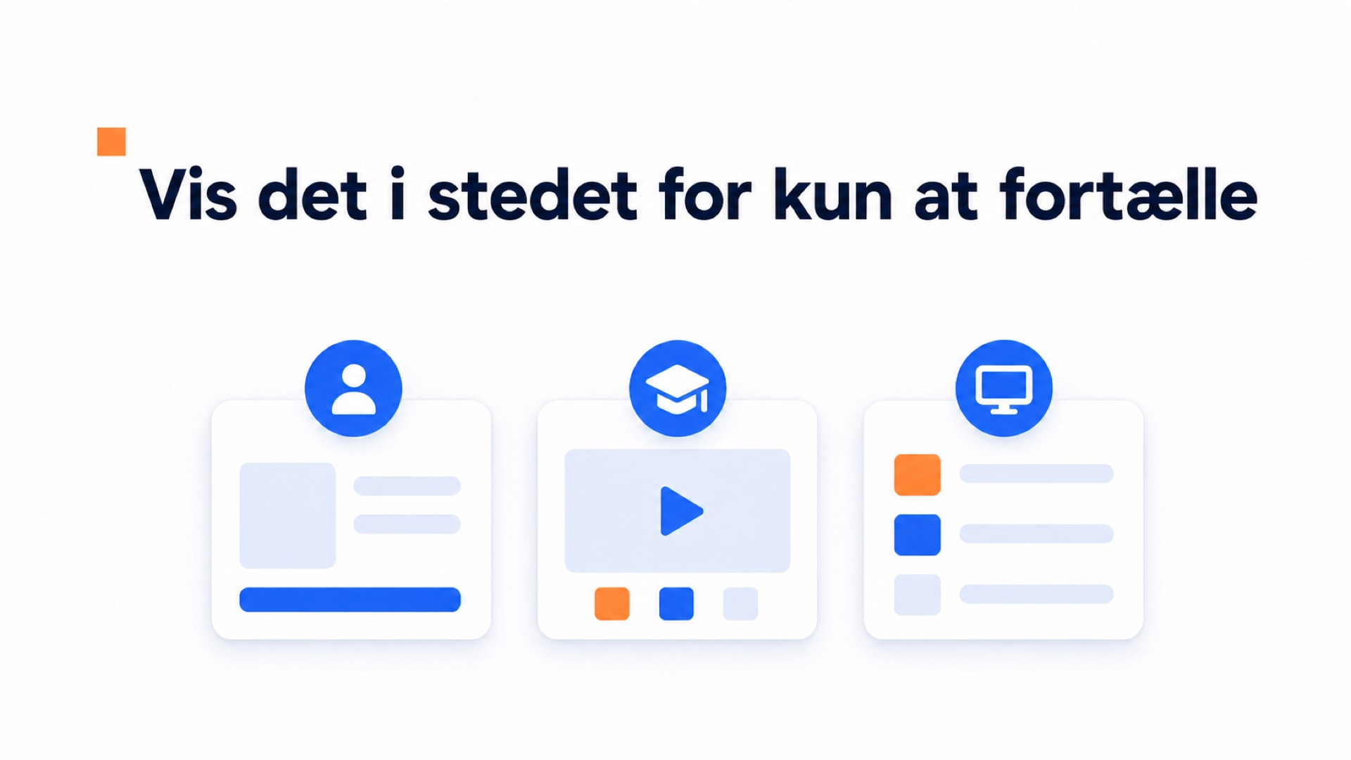 Illustration af, hvordan videowidgets kan vise undervisning i praksis