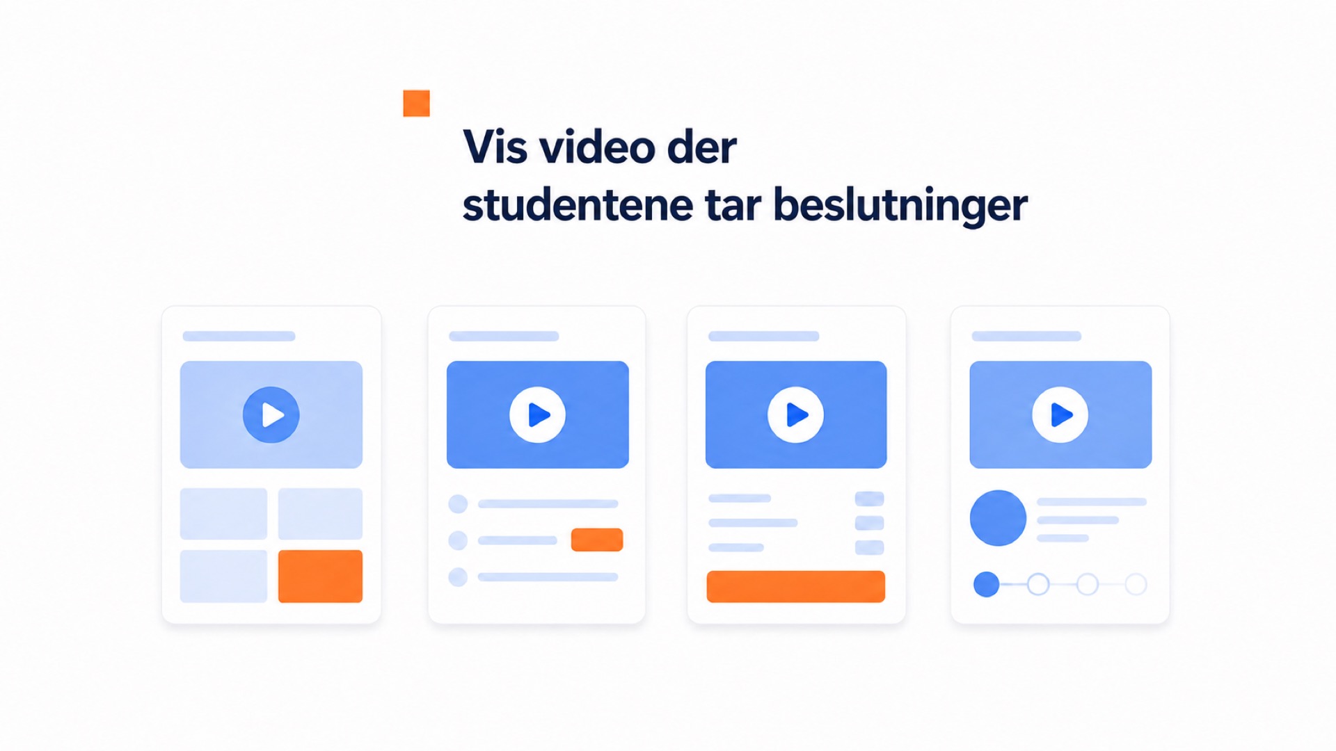 Illustrasjon av hvor du kan plassere video på et nettsted for nettkurs