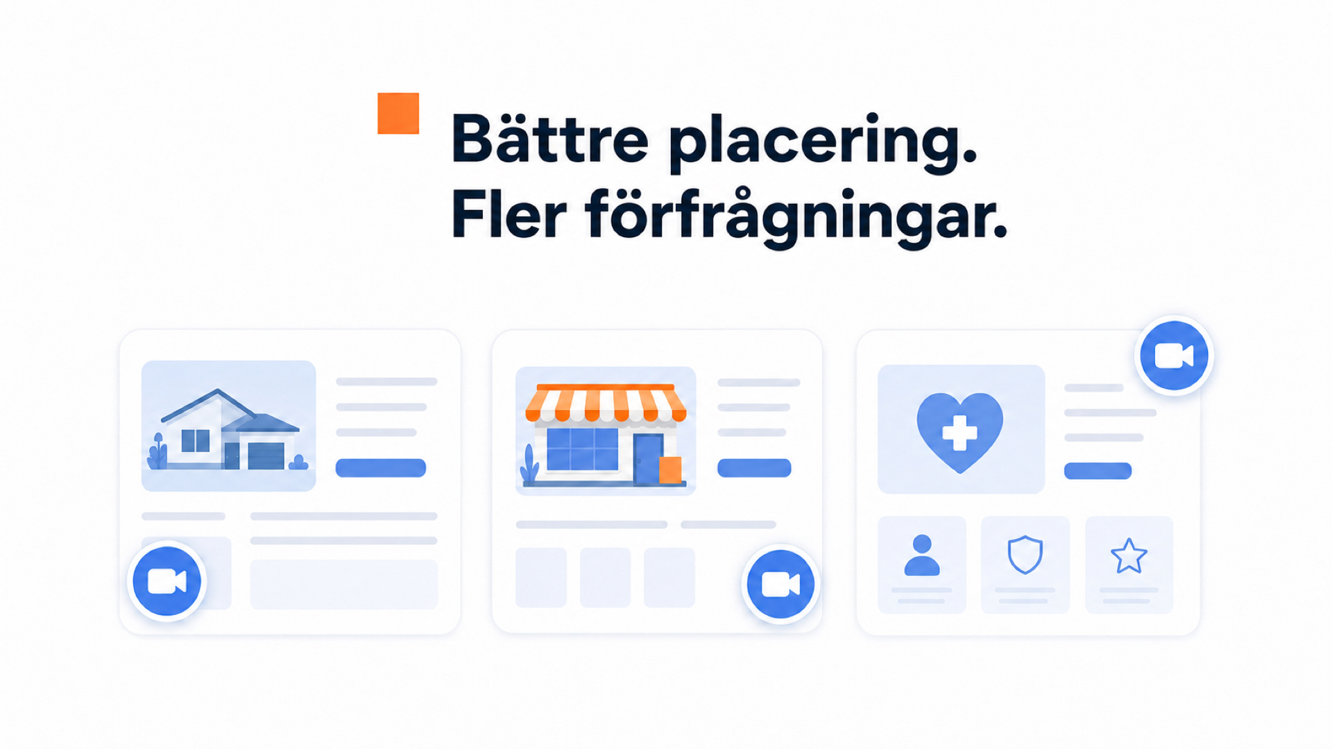 Guide till placering av videobubbla: var ska den placeras i olika branscher? 3 Exempel på videobubblans placering runt viktiga åtgärder på en sida
