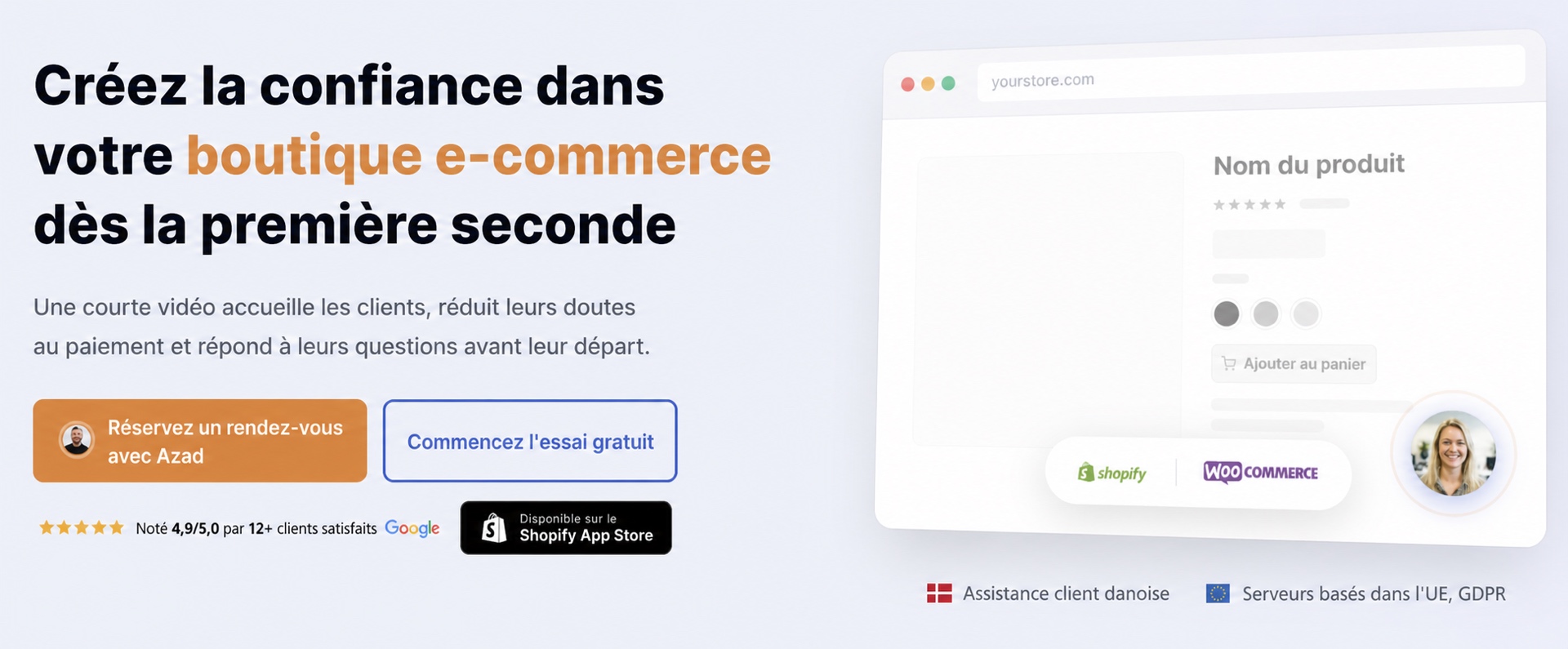 La valeur de l'authenticité dans les vidéos e-commerce 2 Section CompleteGreet sur la création de confiance dans une boutique en ligne.