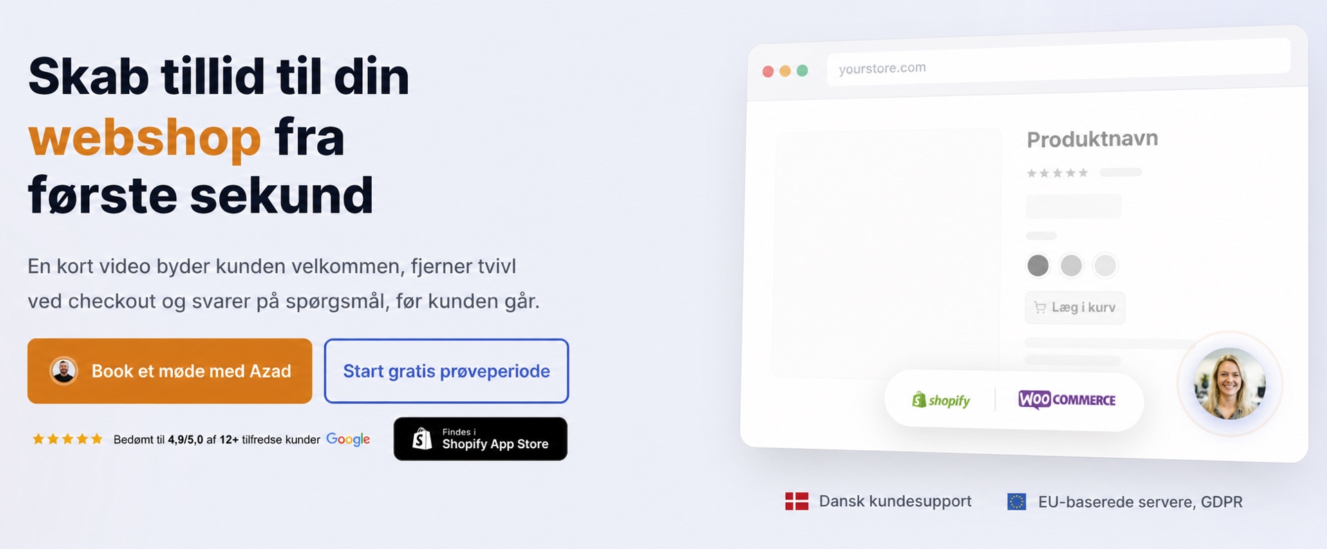 Autenticitetens værdi i ecommerce-video 2 CompleteGreet-sektion om at skabe tillid til webshoppen.