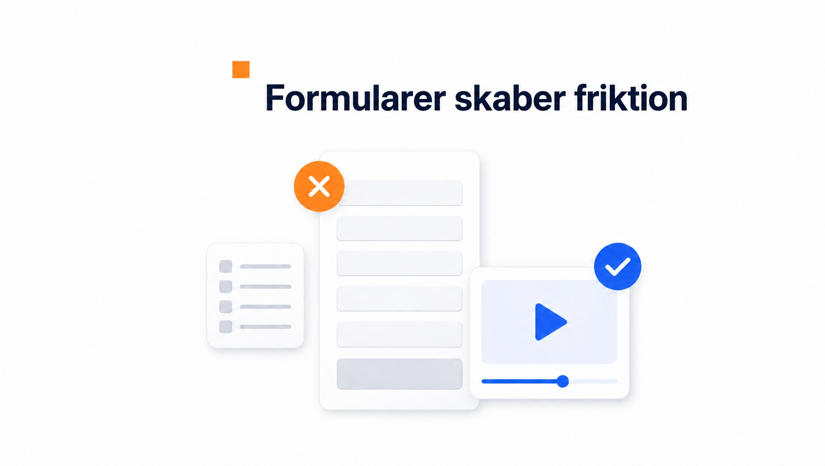 En kontaktformular introduceret af en personlig videohilsen
