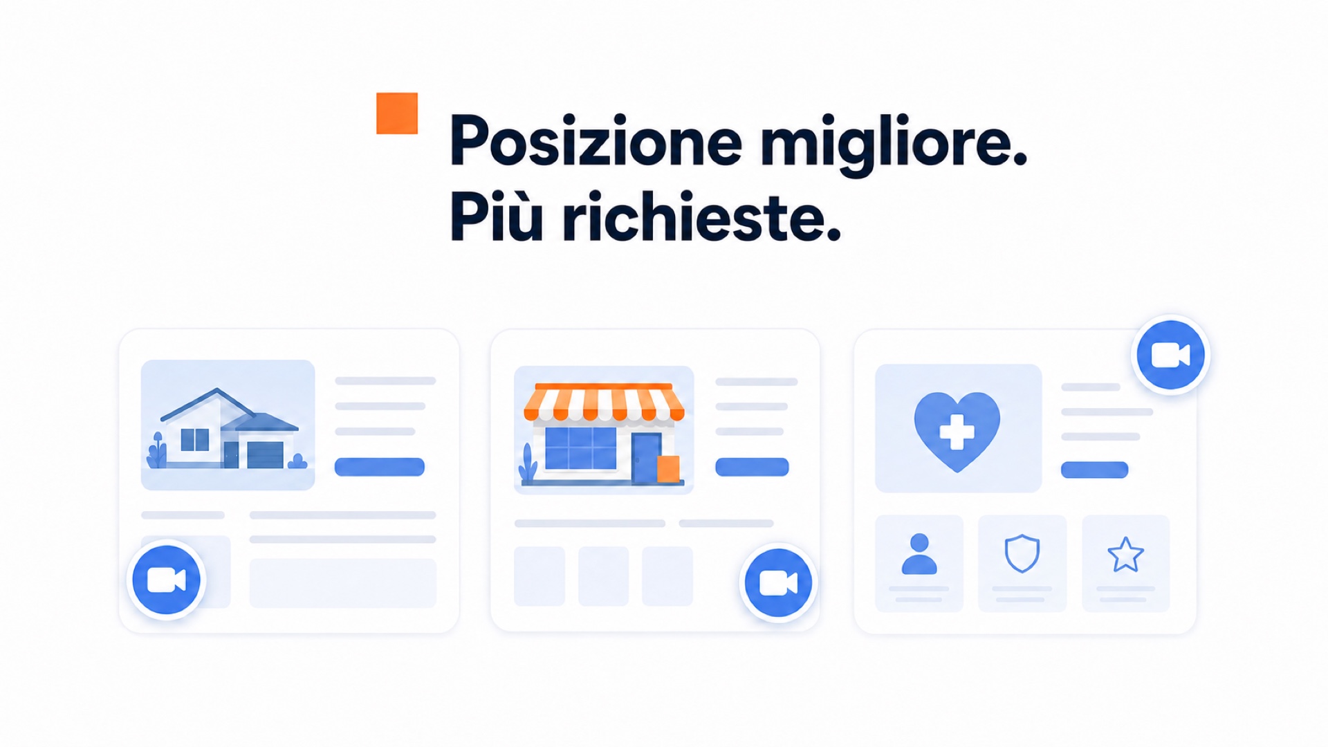 Esempi di posizionamento della video bubble intorno alle azioni importanti della pagina
