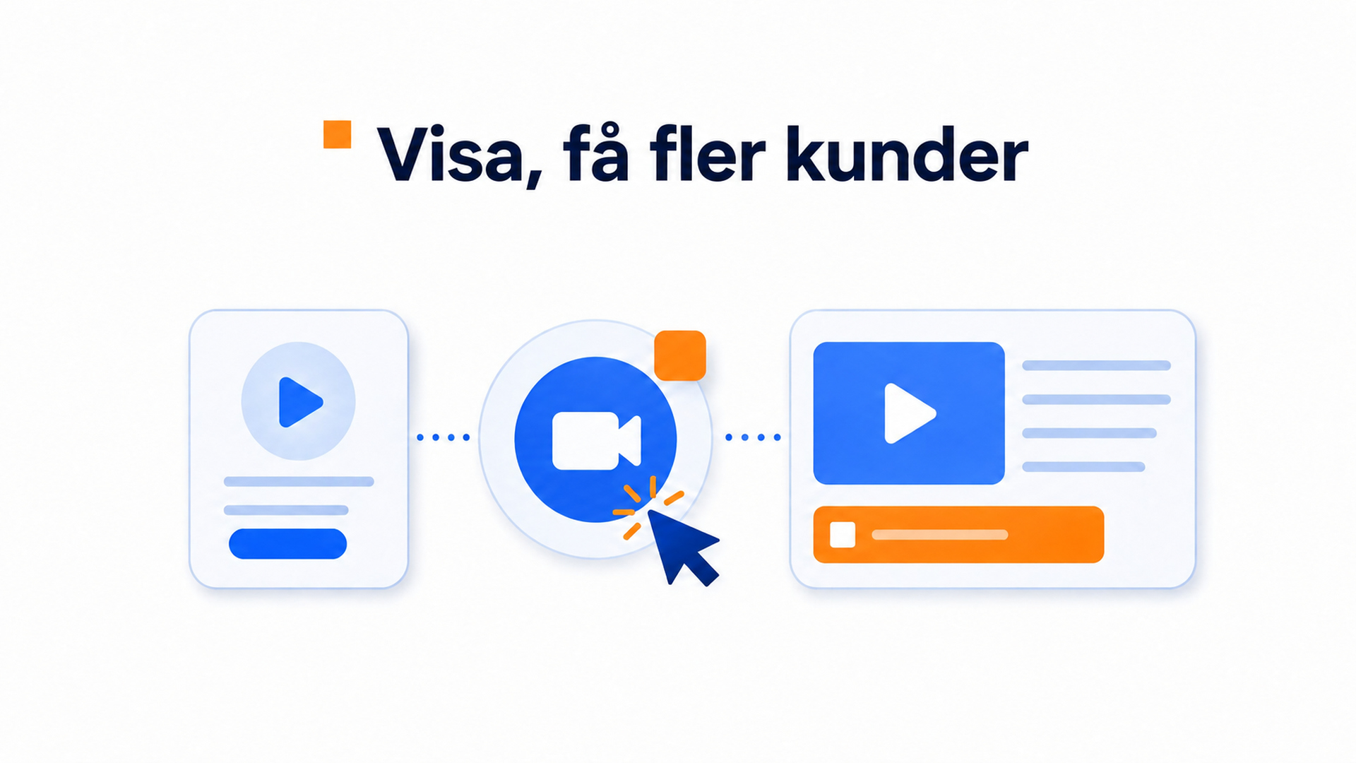 Illustration som visar hur en videowidget fungerar på en rörmokares webbplats.