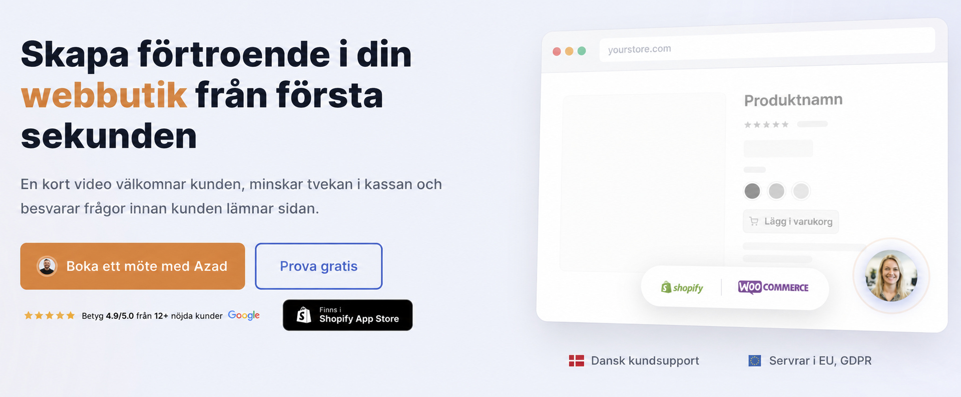 UGC på produktsidor jämfört med UGC i annonser 3 Illustration av en videohälsning på under fem minuter