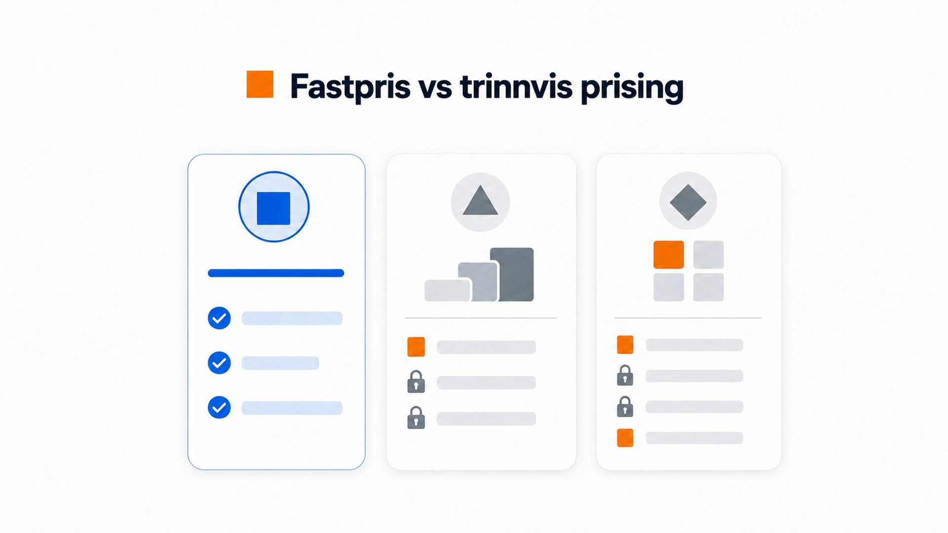 Sammenligning av fastpris og trinnvis prising