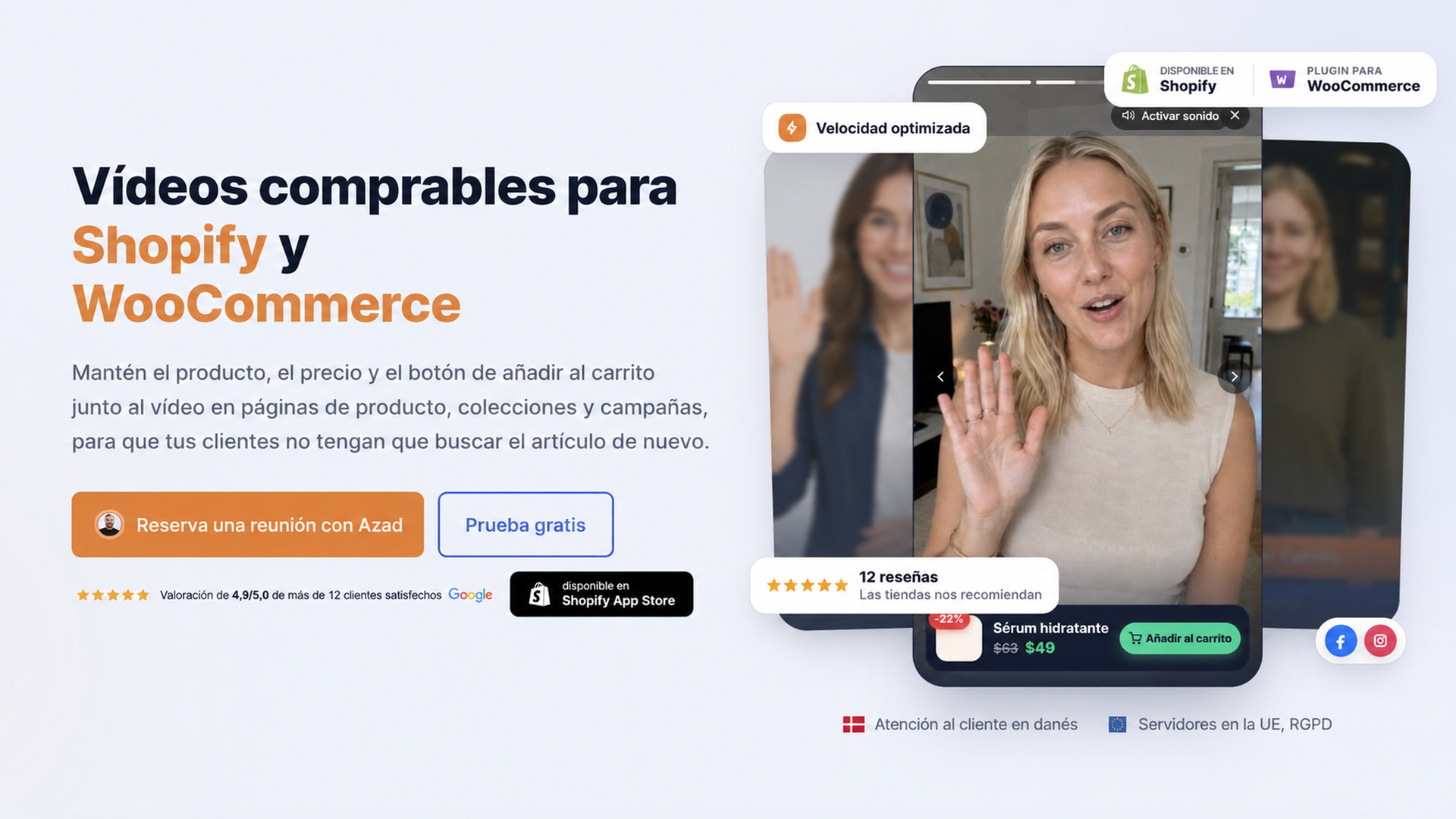 Vídeos comprables en páginas de colección 4 Presentación de los vídeos comprables de CompleteGreet para Shopify y WooCommerce.