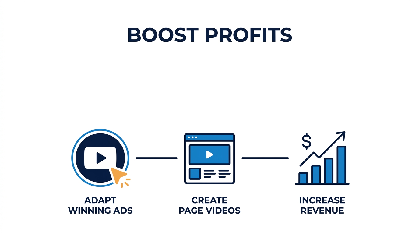 How to Turn Winning Ads Into Product Page Videos 2 Process illustration for Why does how to turn winning ads into product page videos matter for your bottom line