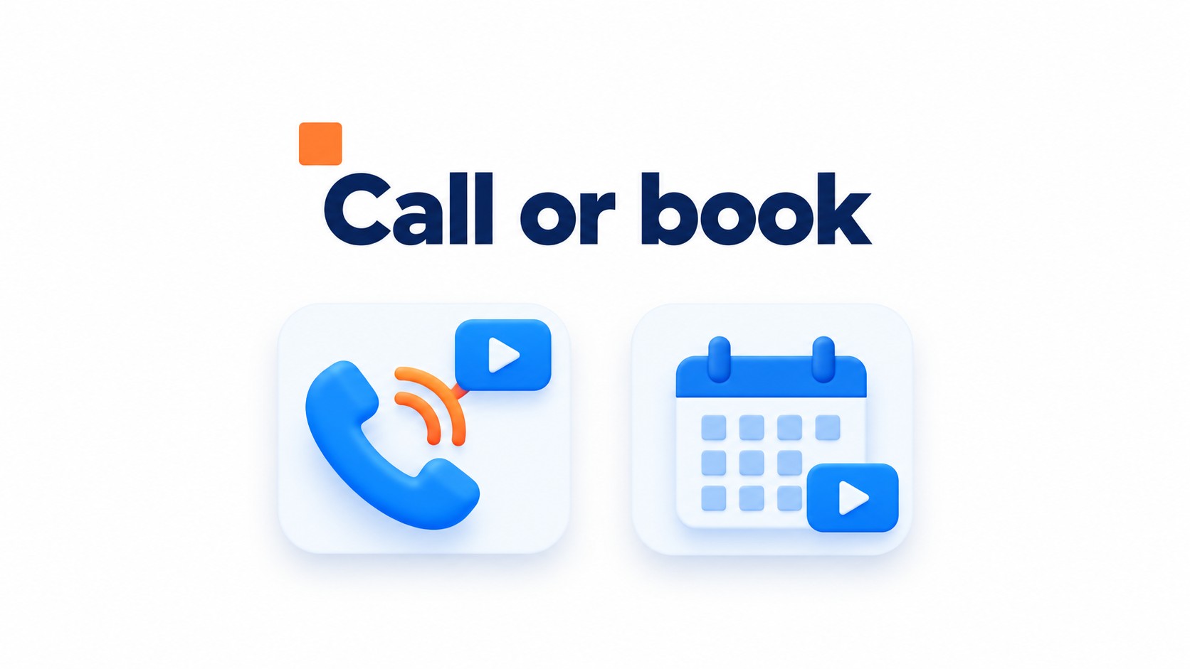 Illustration of video widget contact options for HVAC companies