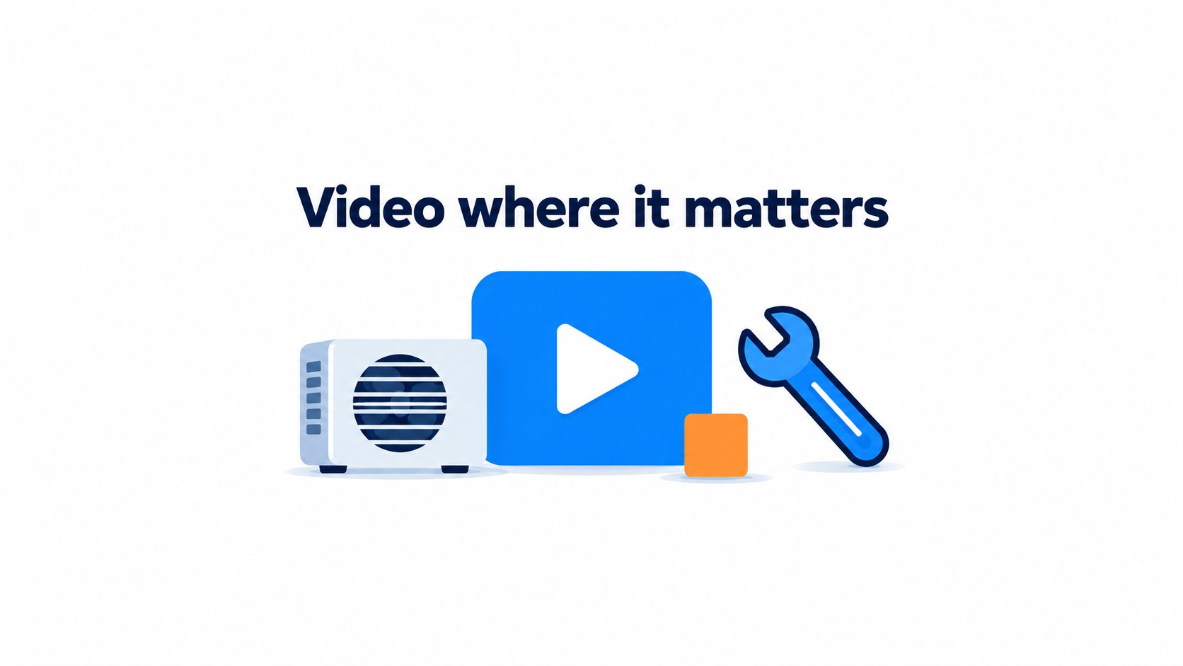 Illustration of video placement on HVAC service pages
