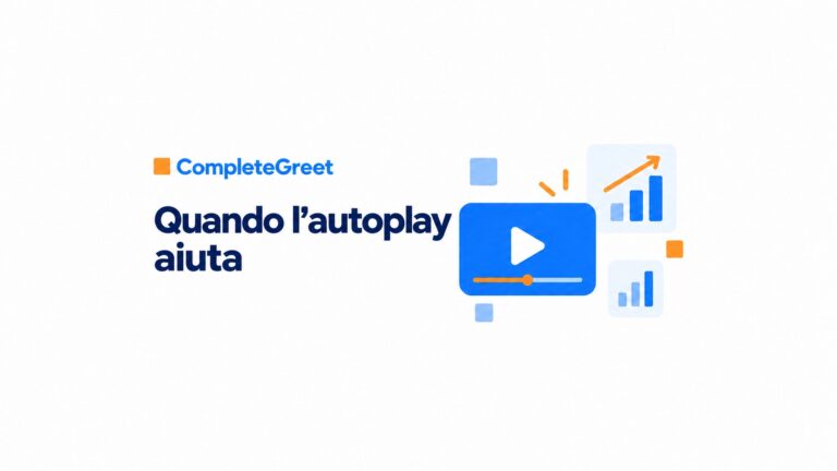 Autoplay nei siti web: quando aiuta e quando penalizza