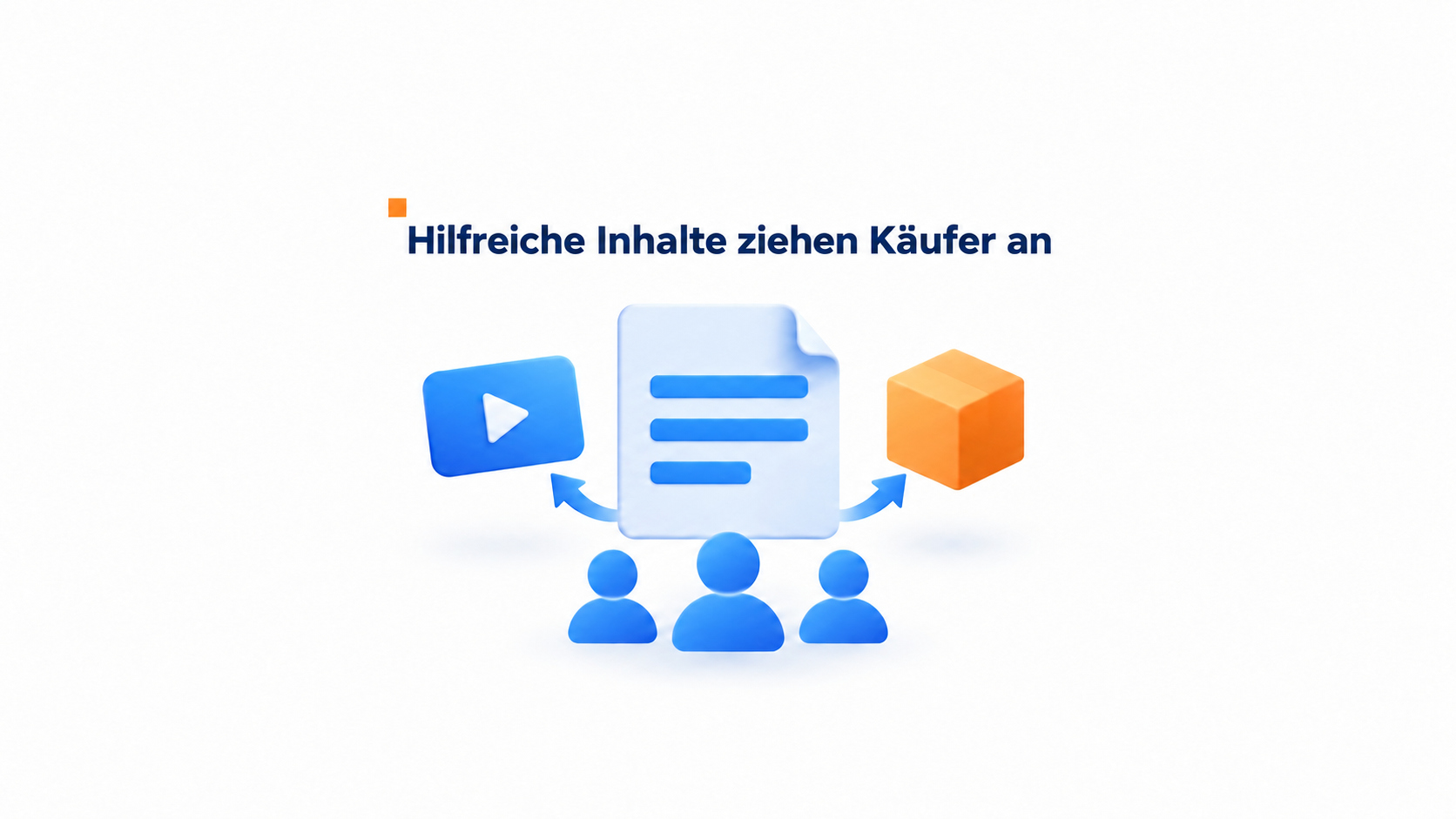 Konzeptgrafik: Hilfreiche Inhalte ziehen Käufer an