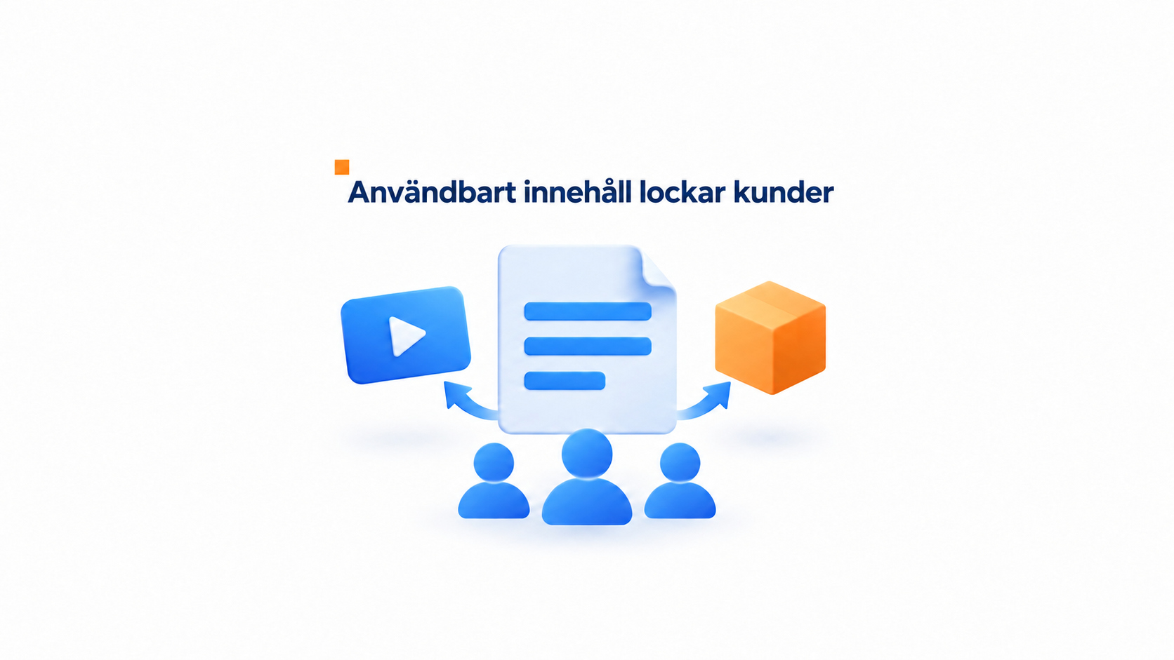Konceptillustration om introduktion till innehållsmarknadsföring