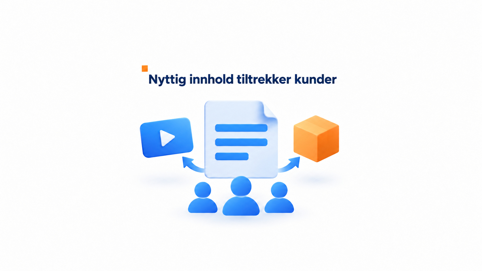 Illustrasjon av hvordan nyttig innhold tiltrekker kunder