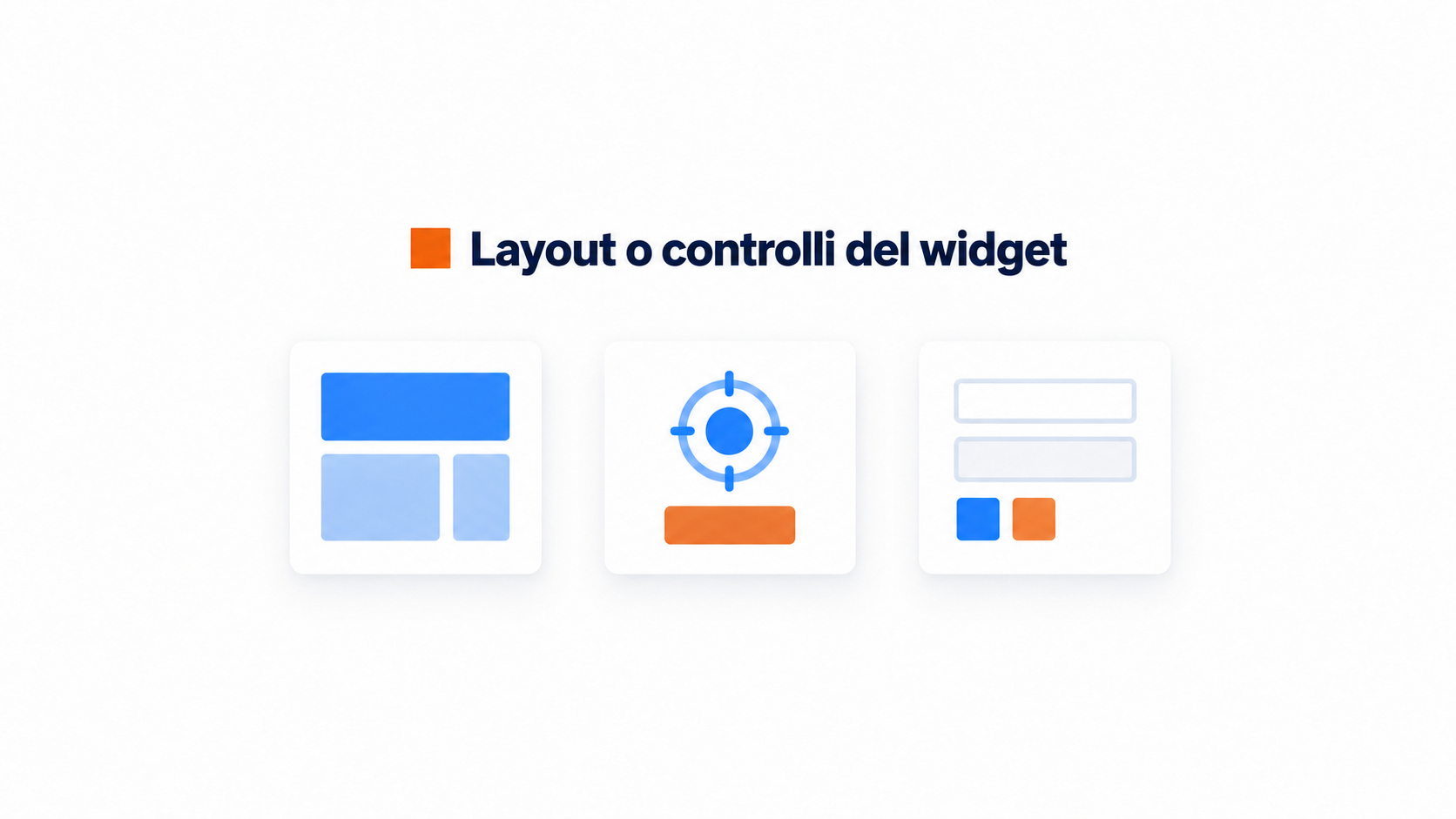 Confronto tra il layout di Framer e i controlli del widget