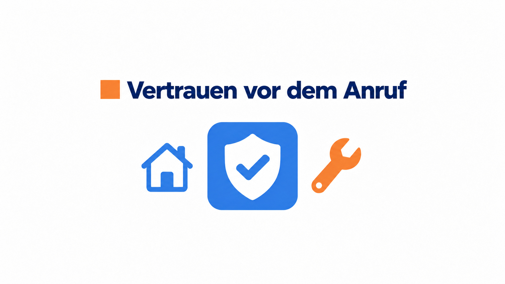 Illustration von Vertrauenssignalen auf der Website eines HVAC-Unternehmens