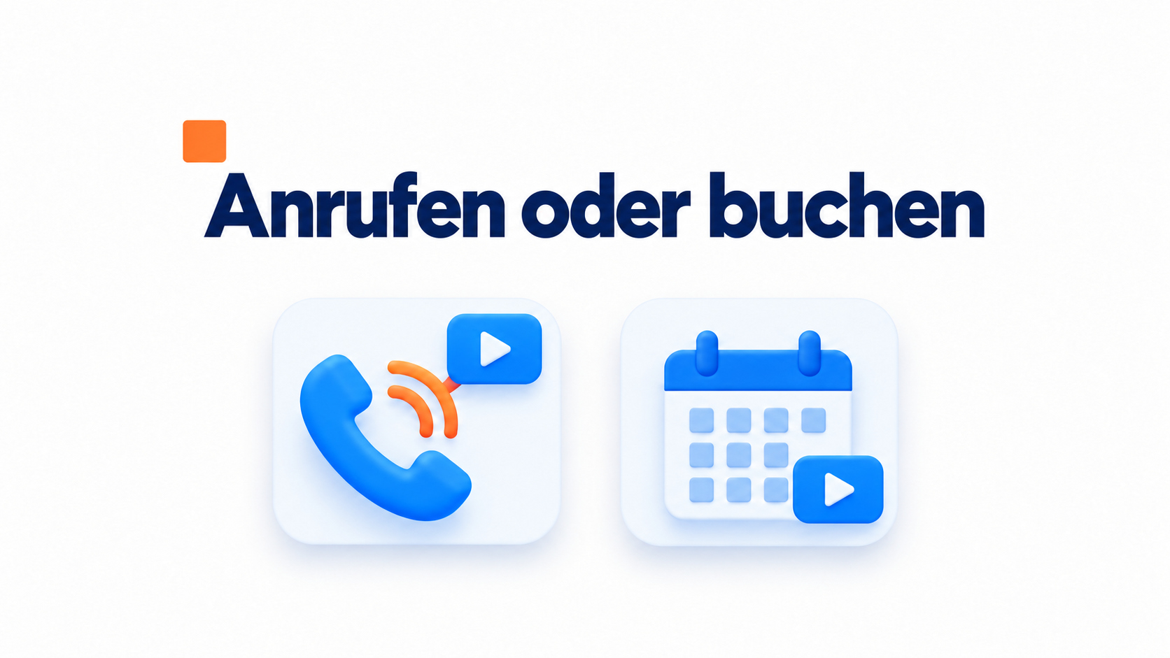 Illustration der Kontaktmöglichkeiten eines Video-Widgets für HVAC-Unternehmen