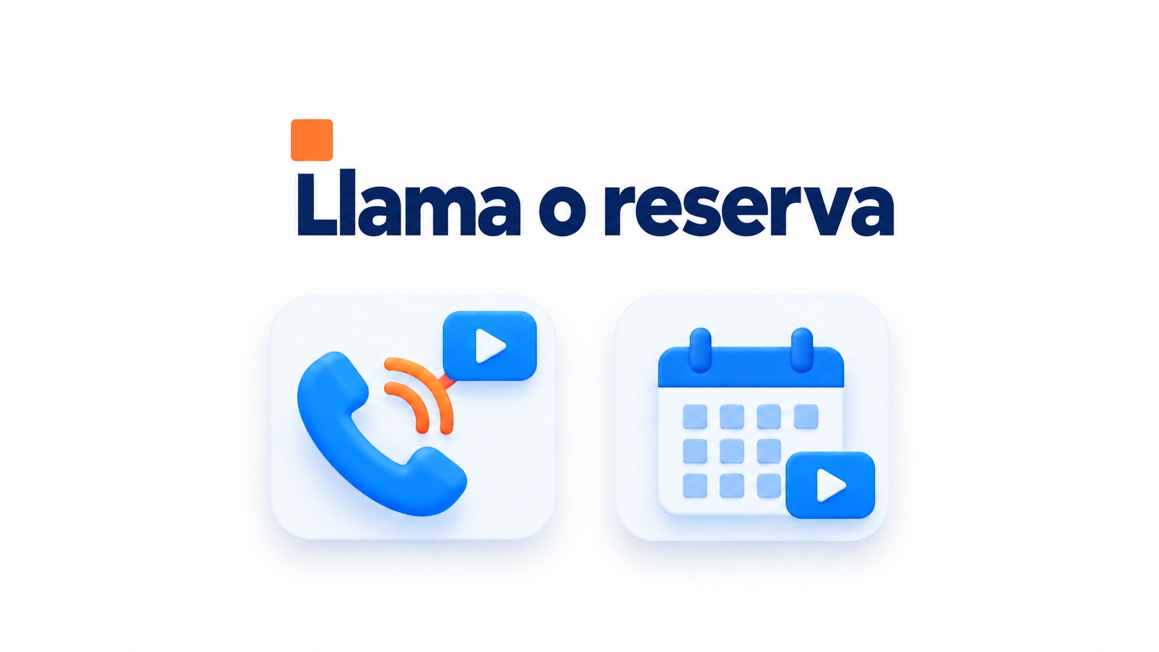 Ilustración de las opciones de contacto de un widget de vídeo para empresas HVAC