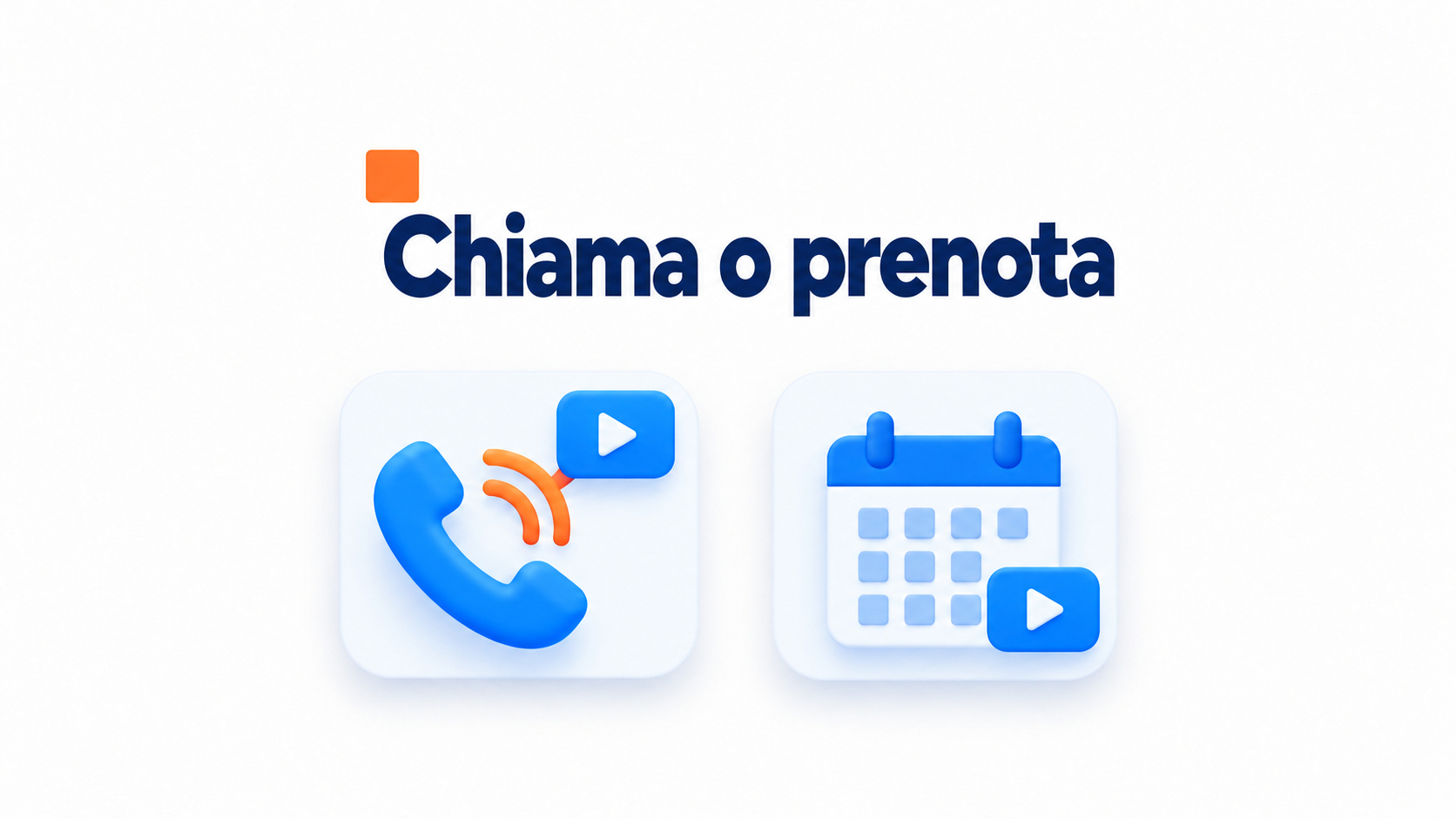 Illustrazione delle opzioni di contatto di un widget video per aziende HVAC.