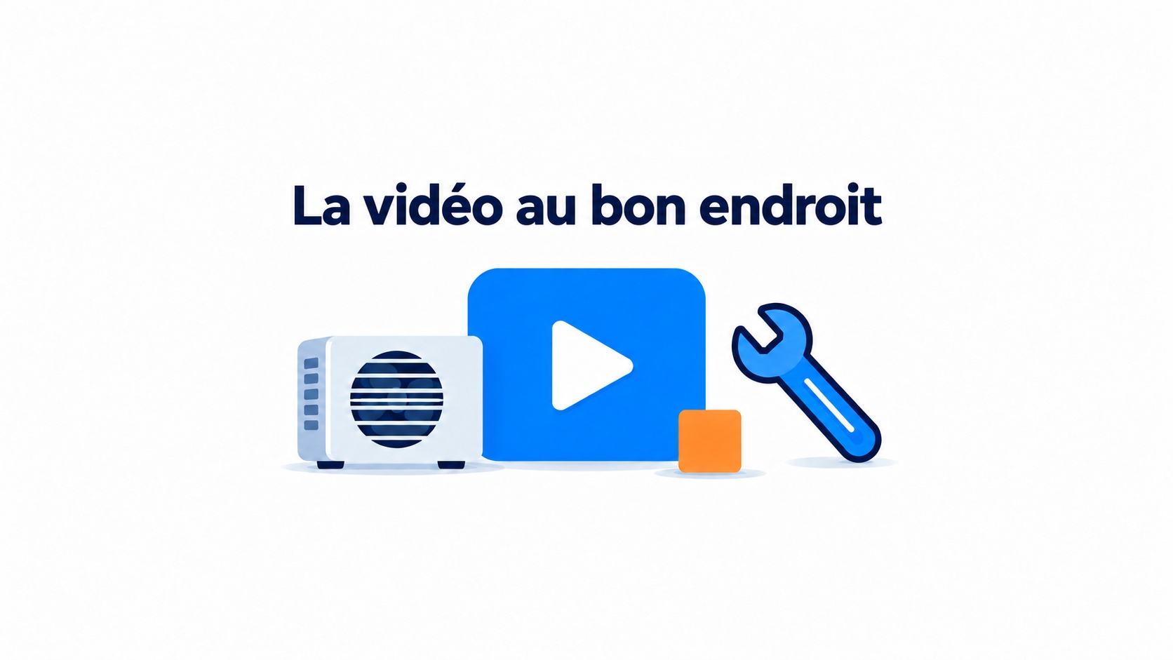 Illustration du placement des vidéos sur les pages de services HVAC.