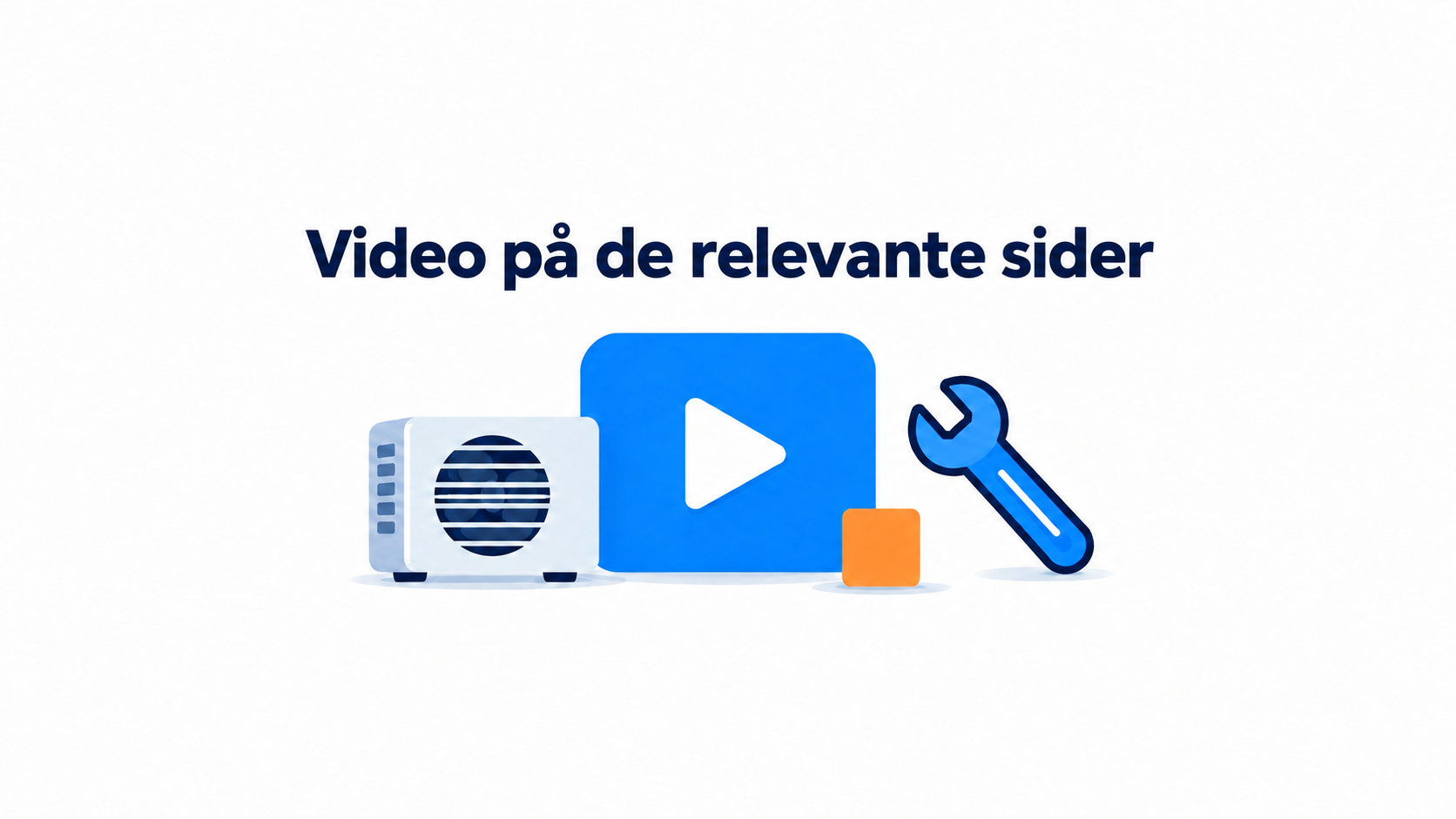 Illustration af placering af video på sider om HVAC-service