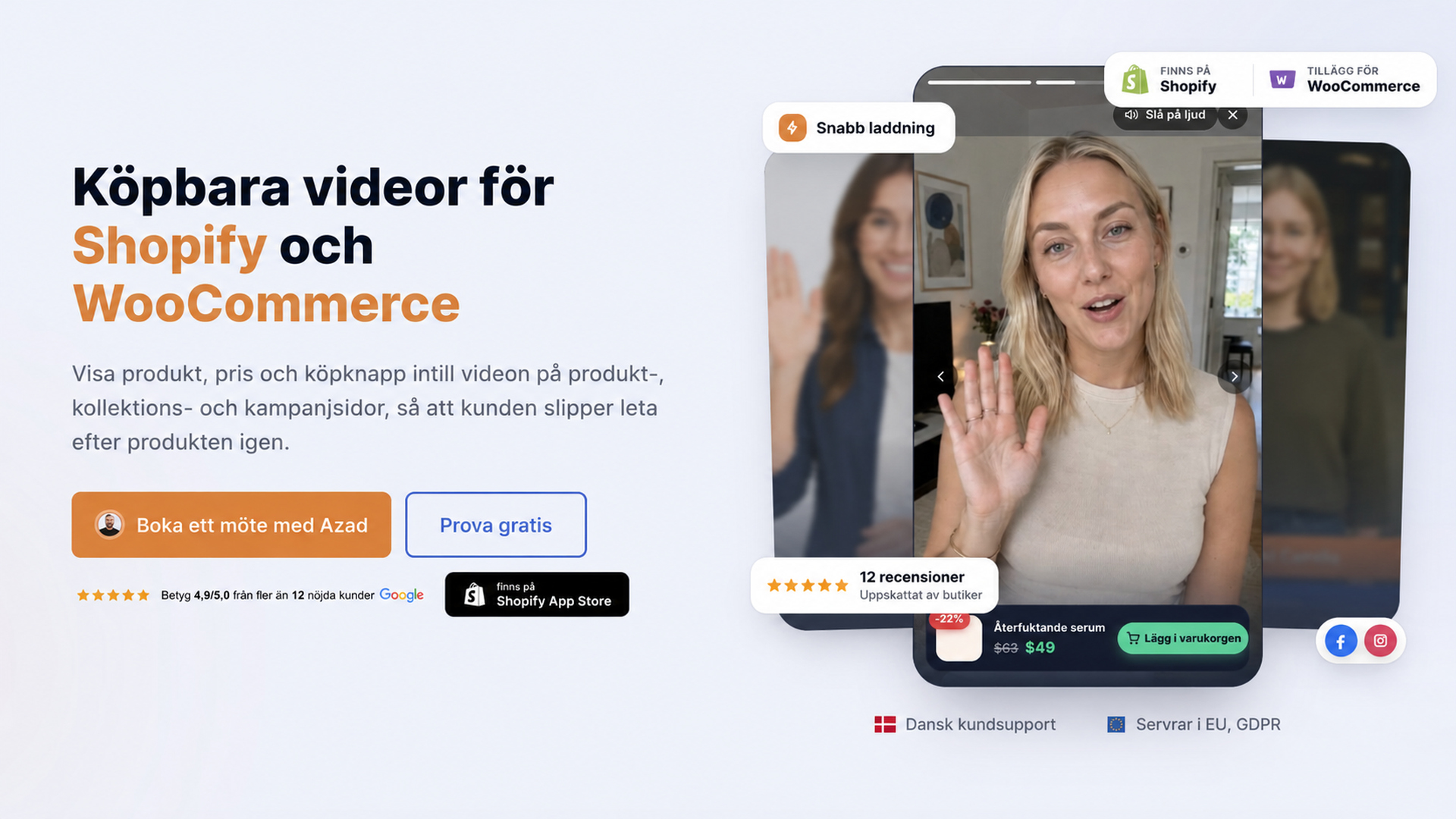 Det inledande avsnittet från CompleteGreet för köpbara videor på Shopify och WooCommerce.