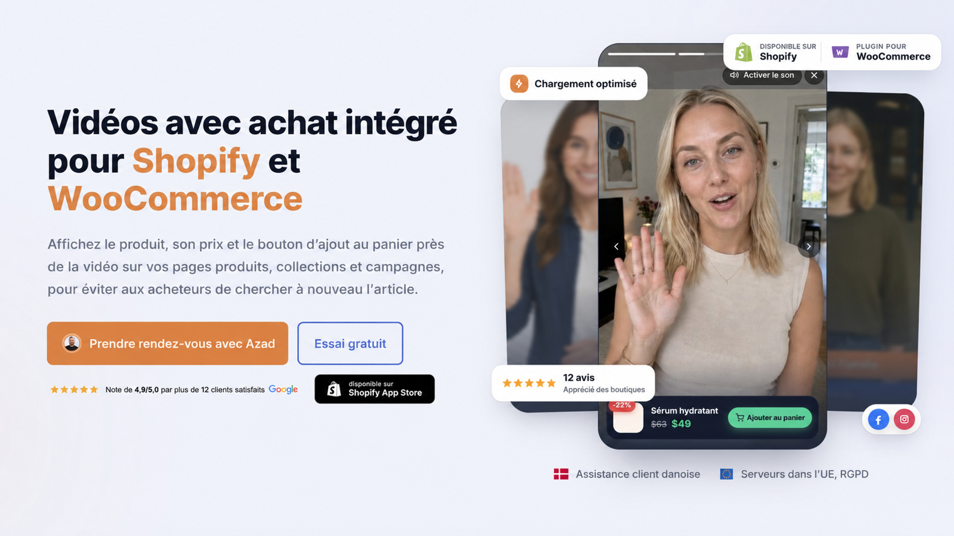 Présentation de CompleteGreet pour les vidéos avec achat intégré sur Shopify et WooCommerce.